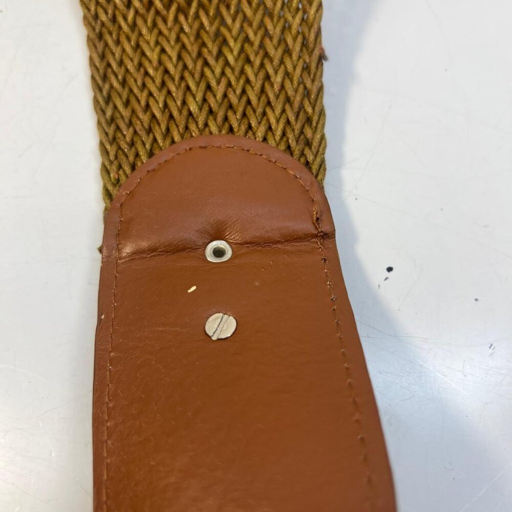 Women's Vintage Brown Woven Leather Belt Handmade Boho Western Hand Braided - Picture 3 of 6